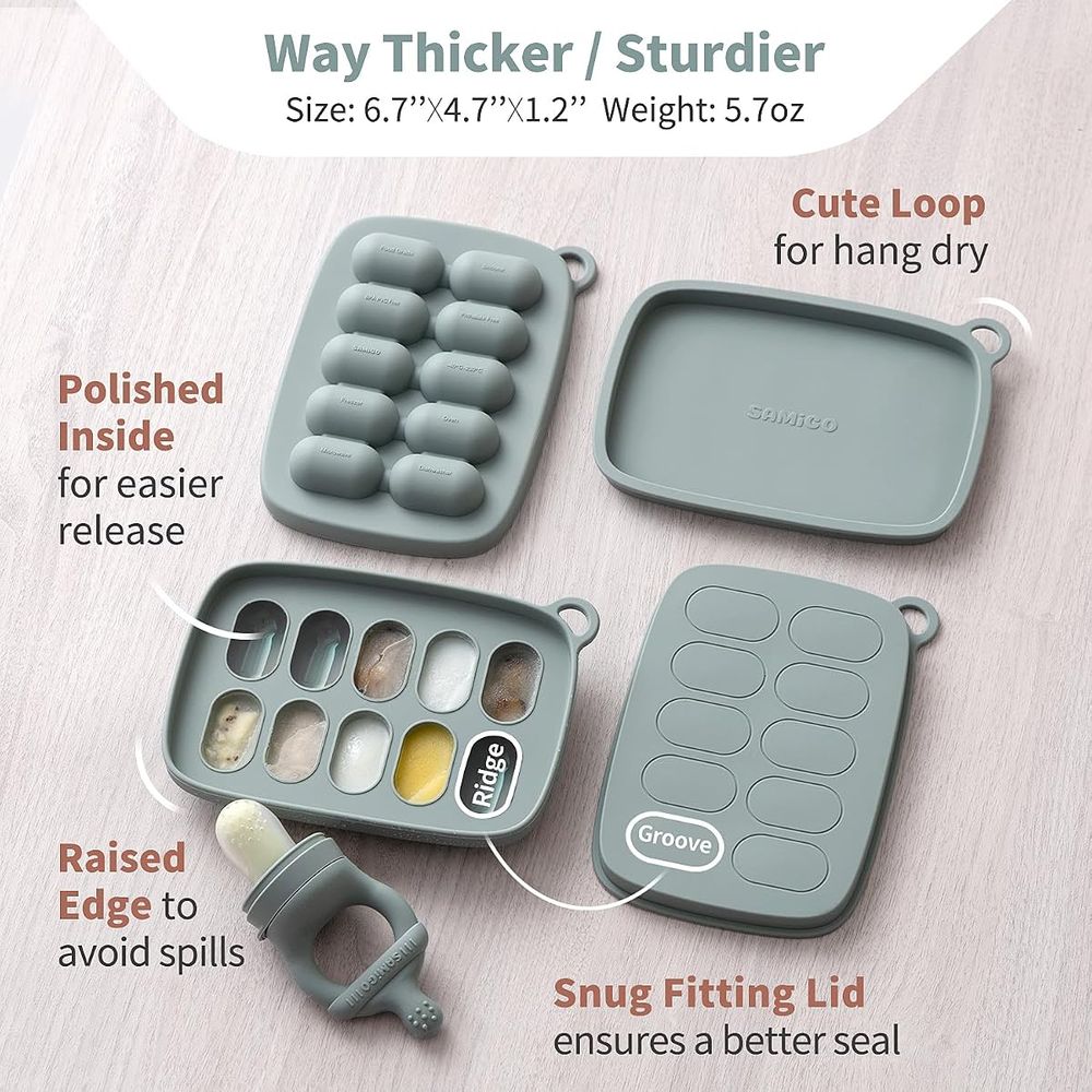 Fruit feeder and freezer popsicle tray set photo 4