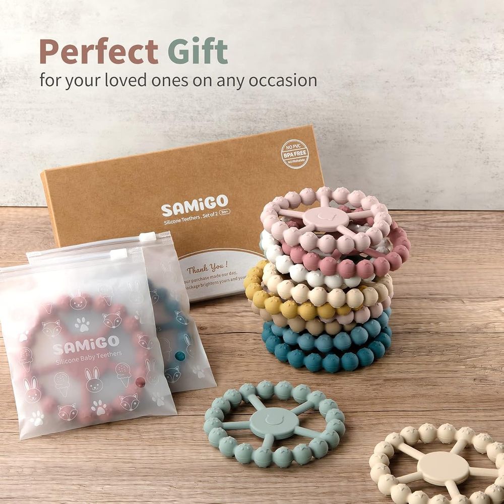 Silicone teether rings, 2-pack photo 4
