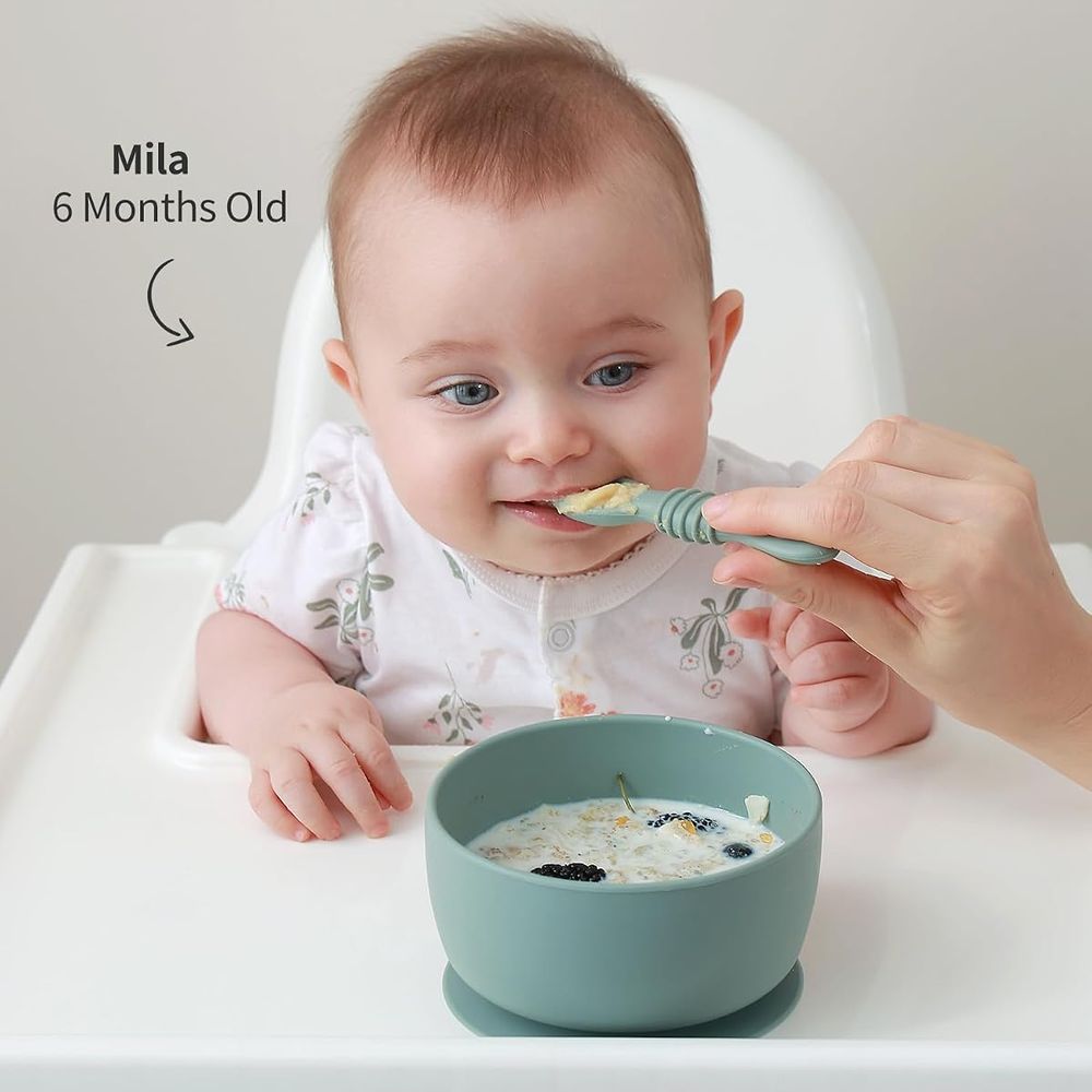 Suction bowl and spoon set with lid photo 4