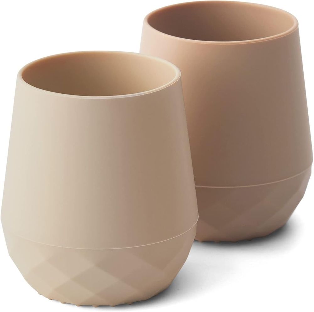 Tiny silicone open cups, 2 oz, 2-pack in Natural
